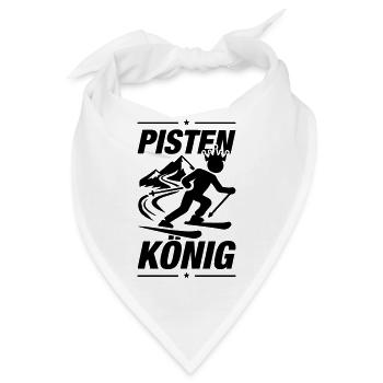 Pisten König Ski Lustig - Bandana - Weiß - Vorne