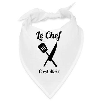 Der Küchenchef bin ich - Bandana - Weiß - Vorne