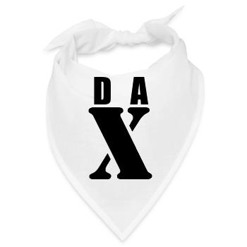 Dax – First Name Design | Minimal Typography - Bandana - Weiß - Vorne
