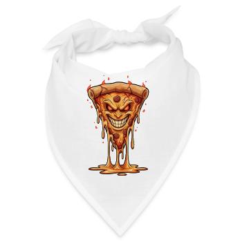 Dämonische Flammenpizza - Bandana - Weiß - Vorne