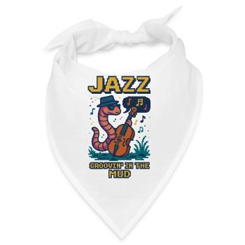 Jazz-Groovin' im Schlamm - Bandana - Weiß - Vorne