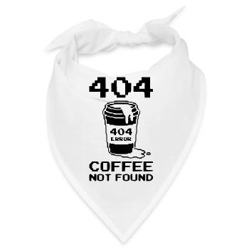 Fun Shirt 404 Not Found Shirt, Hoodie, Tasche - Bandana - Weiß - Vorne