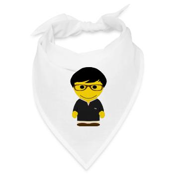 GEEKLEY Avatar schwarze Polobrille - Bandana - Weiß - Vorne