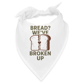 Brot? Schluss gemacht | Keto Humor Low Carb - Bandana - Weiß - Vorne