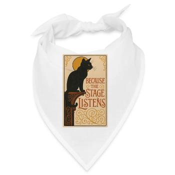 Weil die Bühne zuhört | Theater Katze - Bandana - Weiß - Vorne