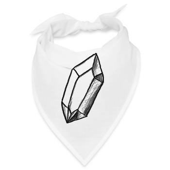 Kristall Yoga Meditation Esoterik - Illustration - Bandana - Weiß - Vorne