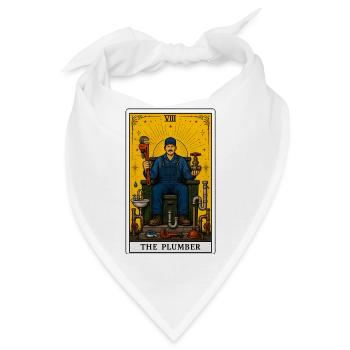 Klempner | Sanitär Beruf Tarot - Bandana - Weiß - Vorne