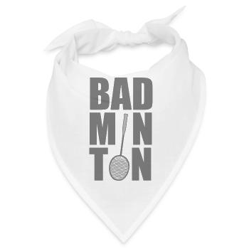 Badminton Typografie Design - Bandana - Weiß - Vorne