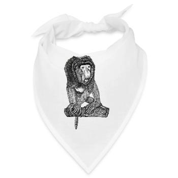 Nasenaffe - Bandana - Weiß - Vorne