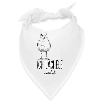 Ich Lächele Innerlich Krähe Rabe Sarkasmus Humor - Bandana - Weiß - Vorne