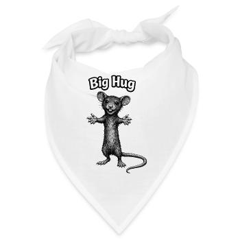 Maus Umarmung - Bandana - Weiß - Vorne