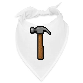 Pixelhammer Retro Werkzeug - Bandana - Weiß - Vorne