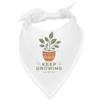 Keep Growing – Pflanzen Selbstliebe Wachstum  - Bandana - Weiß - Vorne