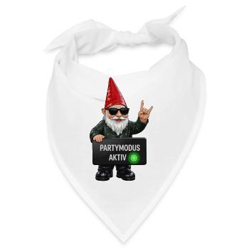 Gnom mit Partymodus Aktiv - Bandana - Weiß - Vorne