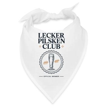 Bier Lecker Pilsken Club Ruhrpott Pils Bierchen - Bandana - Weiß - Vorne