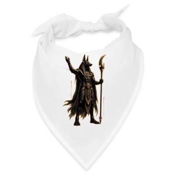 Anubis-Krieger in goldener Rüstung - Bandana - Weiß - Vorne