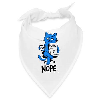 NEIN. STRG + Z – Katzennerd Computerhumor - Bandana - Weiß - Vorne