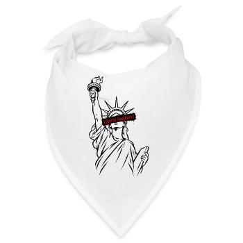 Freiheitsstatue – Liberté toujours! Punk Design - Bandana - Weiß - Vorne