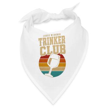 Wein Lecker Weinchen Trinker Club Weinkenner - Bandana - Weiß - Vorne