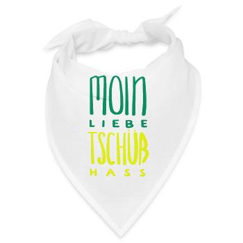 moin liebe tschüss hass - Bandana - Weiß - Vorne