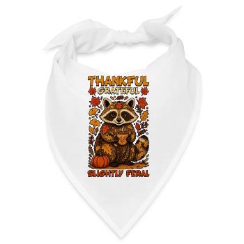 Dankbar, dankbar, leicht wildes Thanksgiving - Bandana - Weiß - Vorne