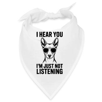 Basenji Spruch Hunde Lustiges Basenji Geschenk - Bandana - Weiß - Vorne