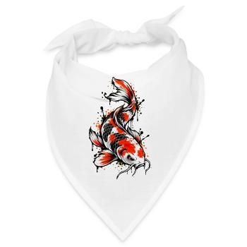 Koi-fische Japanische Koi-fische Koi-karpfen - Bandana - Weiß - Vorne