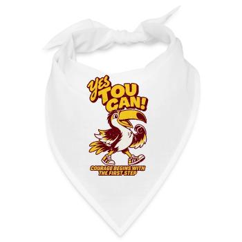 Yes You Can – Mutiger Tukan  - Bandana - Weiß - Vorne