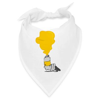 Eine Wolke Gelber Farbe Quilled Aus Der Farbtube - Bandana - Weiß - Vorne