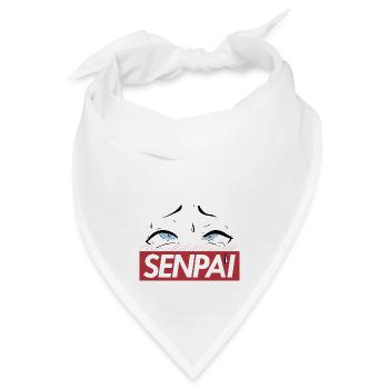 Senpai Augen - Bandana - Weiß - Vorne