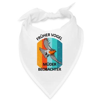 Vogelbeobachtung Vögel Beobachten Birding Vogel - Bandana - Weiß - Vorne