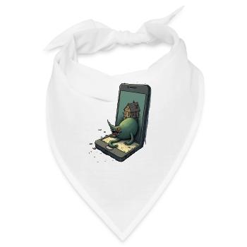 green Monster in iPhone - Bandana - Weiß - Vorne