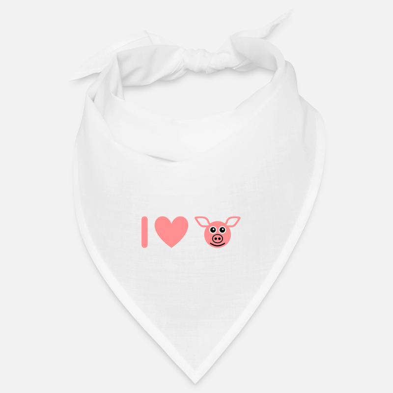★ Couleurs de conception modifiables ★ J'aime les cochons Bandana