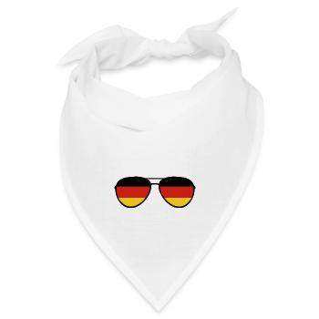 Deutschland Germany Sonnenbrille Germania Flagge - Bandana - Weiß - Vorne