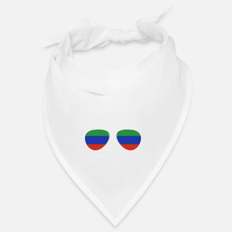 Daghestan Daghestan Daghestan Drapeau Lunettes de soleil - Bandana - blanc