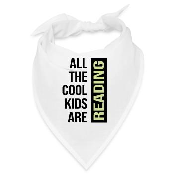 Buch lesen Lesestunde "alle coolen Kinder lesen" - Bandana - Weiß - Vorne