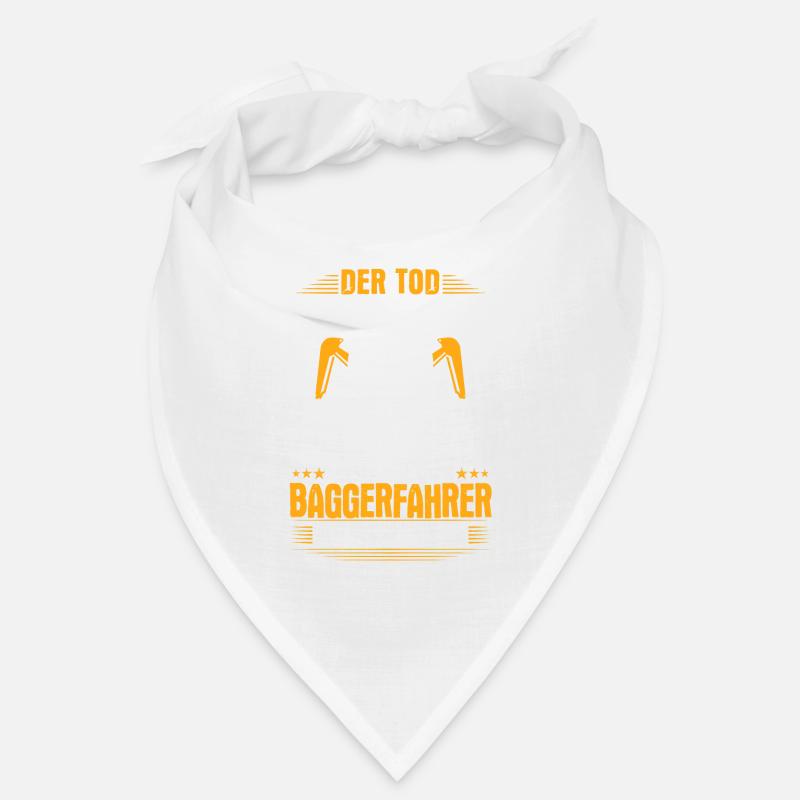 Baggerfahrer Baggerführer Lächeln Geschenk Bagger - Bandana - Weiß