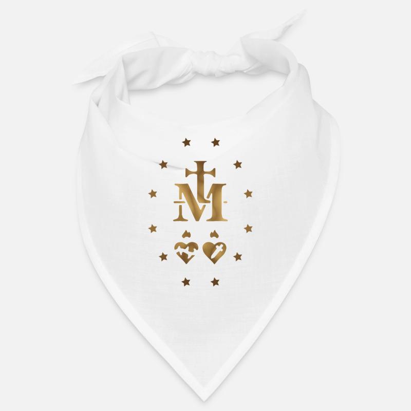 Médaille Miraculeuse (Médaille de l'Immaculée Conception) - Bandana - blanc