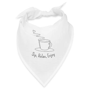 Ein Moment der Entspannung: Genießen und entspannen - Bandana - Weiß - Vorne