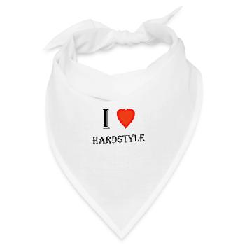 I love Hardstyle - Bandana - Weiß - Vorne