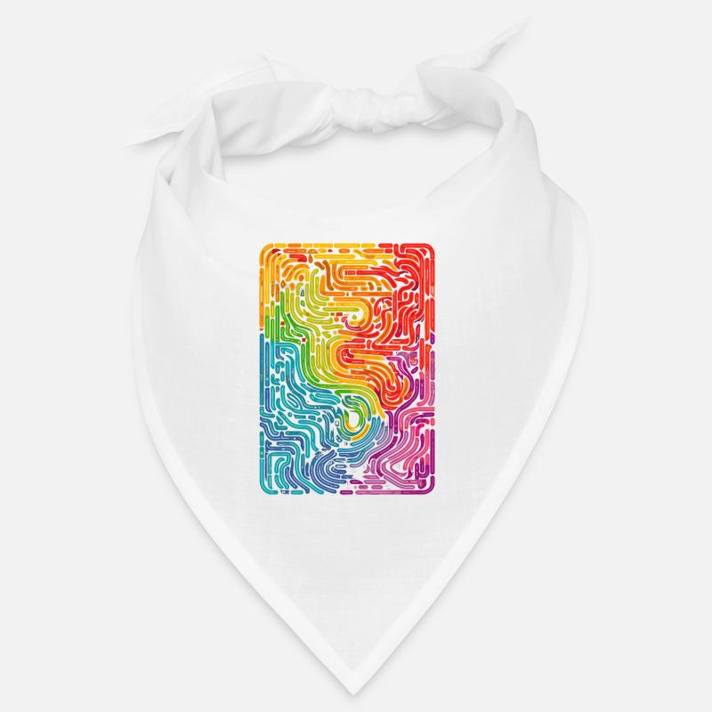 Cool, Surreal Rainbow Retro Tubes Pattern Bandana