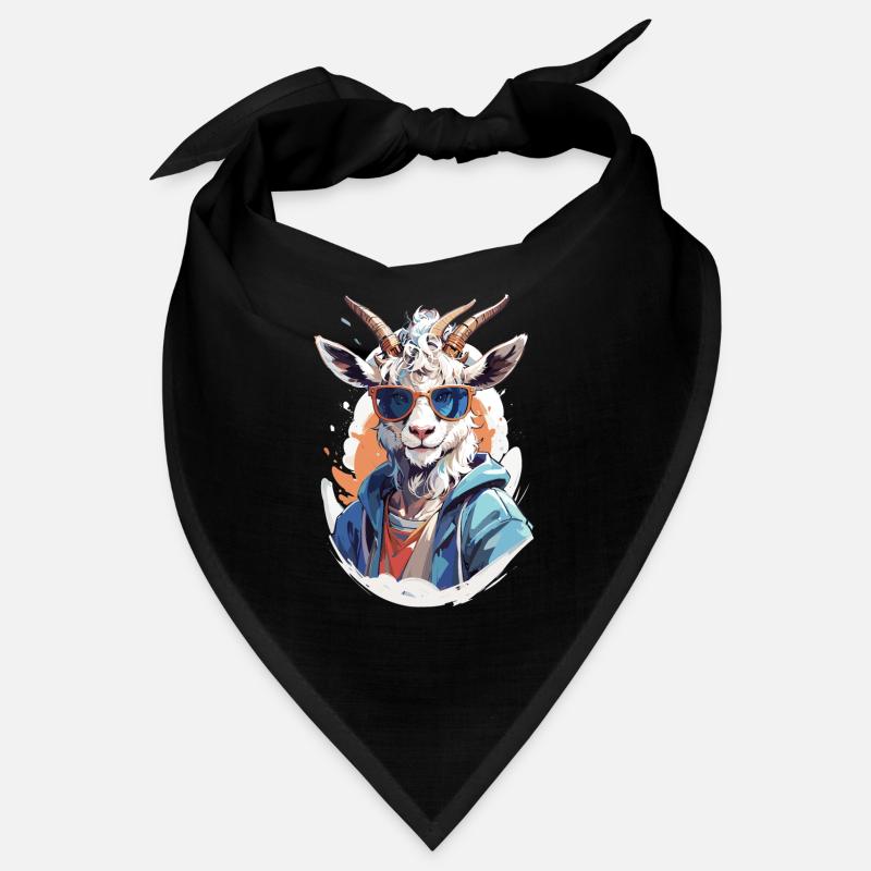 Chèvre avec lunettes de soleil Bandana