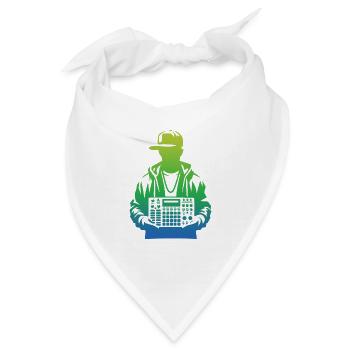 Beatmaker Holding Sampler (grün) - Bandana - Weiß - Vorne
