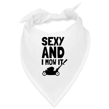 Sexy und ich mähe es Grafik - Bandana - Weiß - Vorne