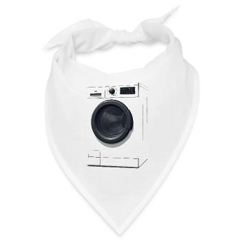 Waschmaschine Kostümersatz Fasching - Bandana - Weiß - Vorne