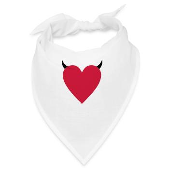 herz - Bandana - Weiß - Vorne