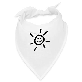 Eine lachende strahlende Sonne - Bandana - Weiß - Vorne
