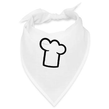 Kochmütze - Bandana - Weiß - Vorne