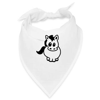 Dickes Pony - Line - Bandana - Weiß - Vorne
