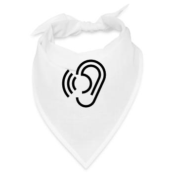 Ohr - Bandana - Weiß - Vorne